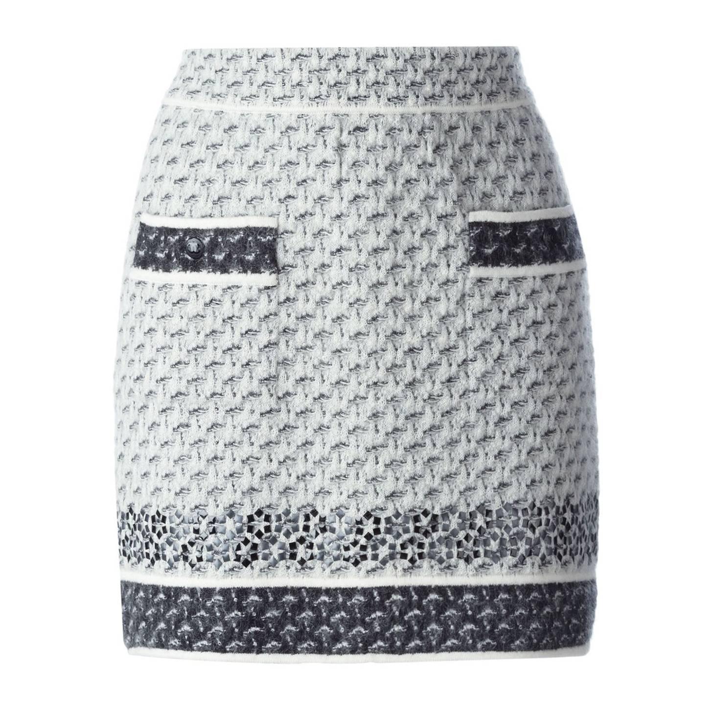 Chanel Intarsia Knit Skirt