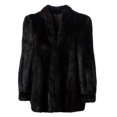 1950's Black Mink Fur Coat 3