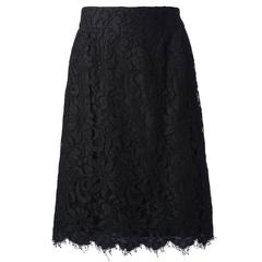 Christian Lacroix from the Suzy Menkes Collection Floral Lace Skirt 6
