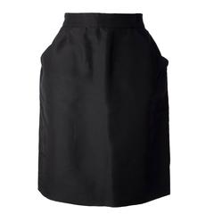 Chanel from the Suzy Menkes Collection Black Structured Skirt