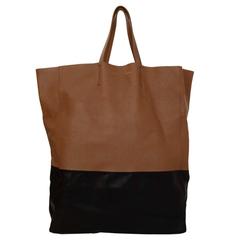 Celine Black & Tan Leather Bi-Cabas Tote rt. $1, 290