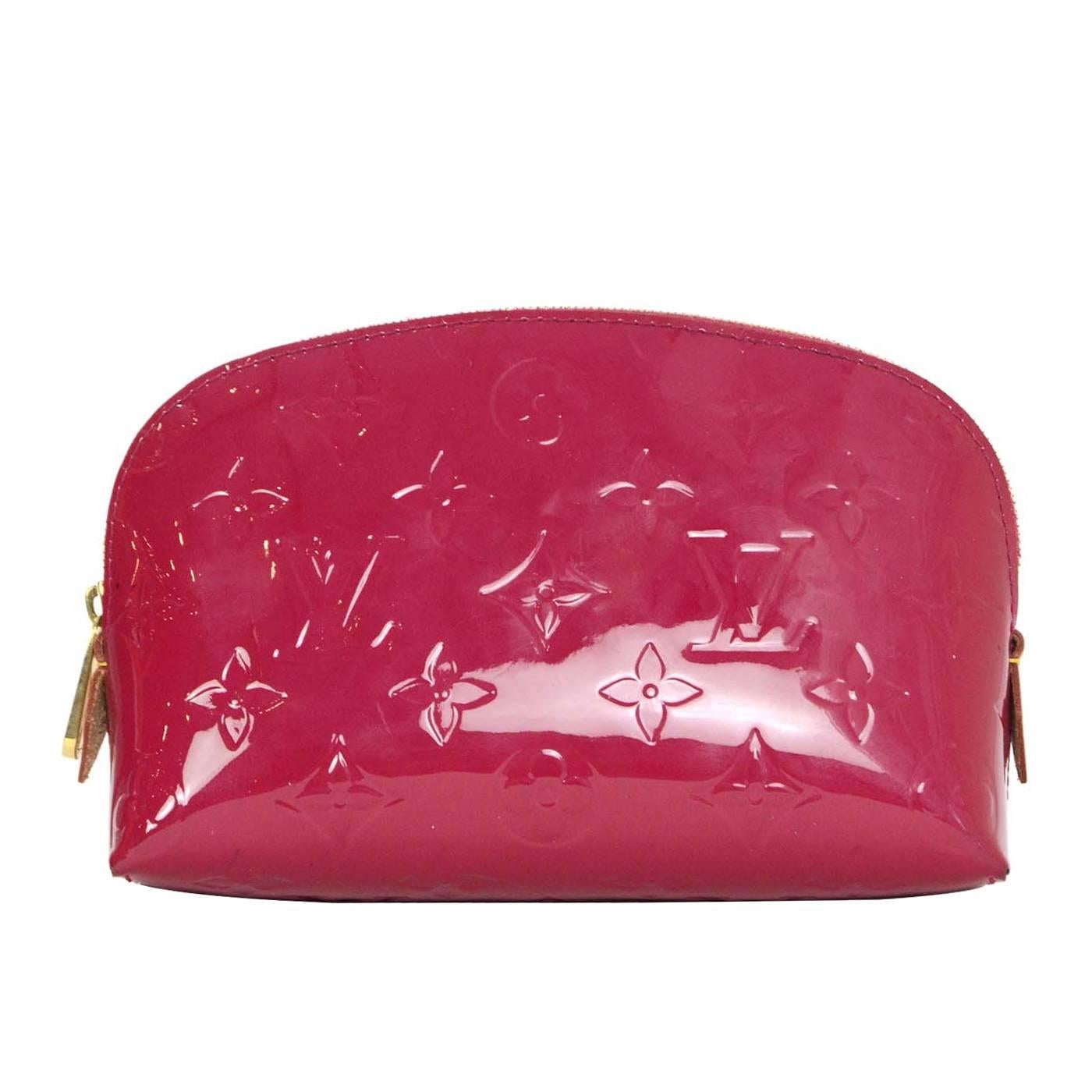 Louis Vuitton Magenta Vernis Cosmetic Pouch GHW