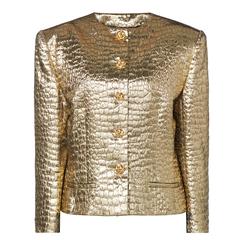 Vintage Jean-Louis Scherrer gold jacket, circa 1986