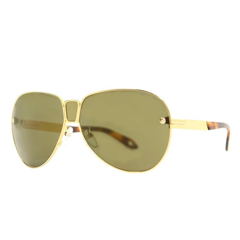 Givenchy SGV A54 300X - Gold Aviator Sunglasses For Sale