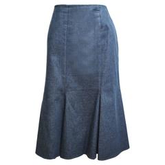 Algo  Chambray Tiered Skirt