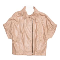 Prada Tan Cropped Leather Jacket 6
