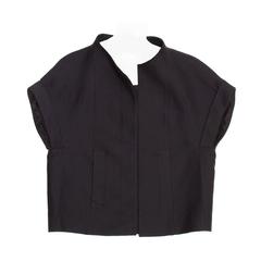 Chloe' Black Cotton Cropped Jacket 4
