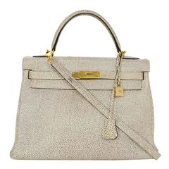 Hermes Dalmatiner Büffel Skipper 32cm Kelly Tasche GHW