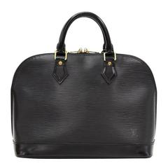Retro Louis Vuitton Alma Black Epi Leather Hand Bag