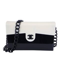 Rare Vintage Chanel Plastic 2.55 Classic Flap Bag 10