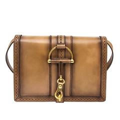 Gucci Duilio Brogue Leather Shoulder Bag at 1stDibs