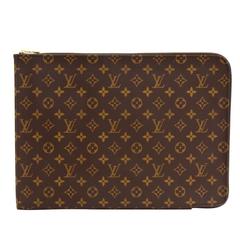 Retro Louis Vuitton Poche Documents Monogram Canvas Clutch Bag