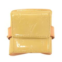 Used Louis Vuitton Lafayette Street Beige Vernis Leather Bracelet Coin Case