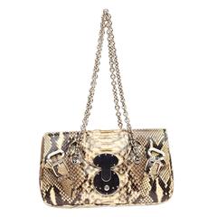 Ralph Lauren Collection Used Ricky Belted Chain Shoulder Bag Python Small