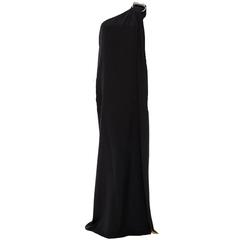 Stunning Gucci Asymmetric Black Evening Gown 9