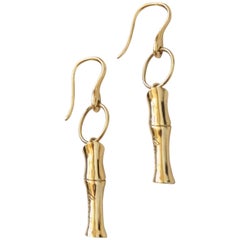 Gucci Yellow Gold "Bamboo" Earrings, 2007 at 1stDibs | gucci bamboo earrings