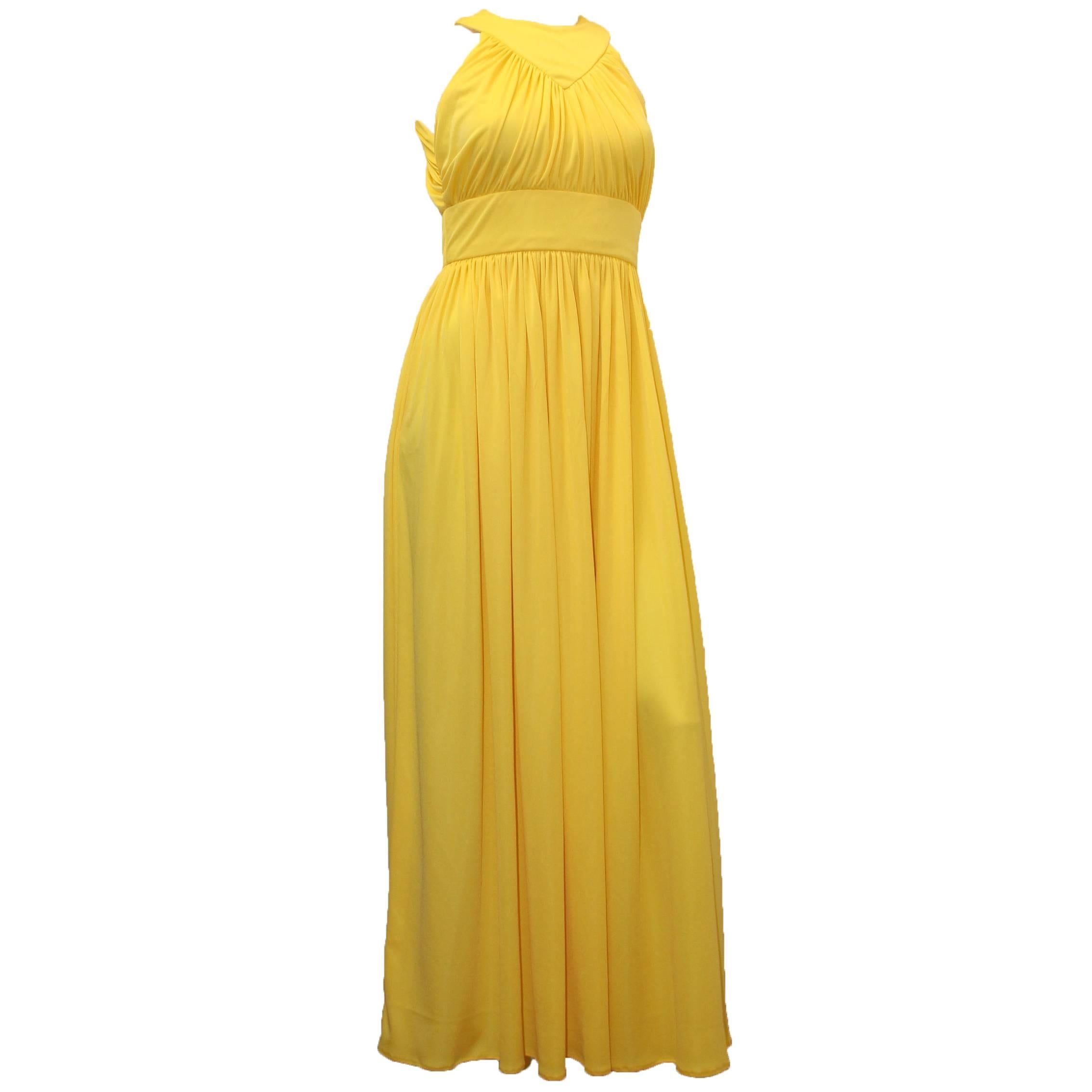 70s Saks Fifth Avenue Jersey Knit Maxi Dress For Sale
