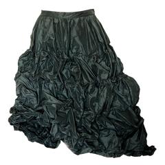 Rare Ivan Grundahl Black Nylon Wire Frame Skirt Sculptural Lagenlook Size 40 9
