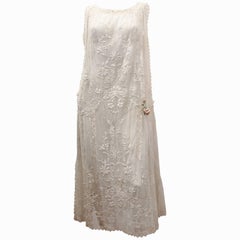 20s Embroidered Lace Wedding Dress