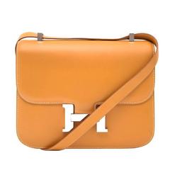 Hermès Caramel Constance Barenia Leather