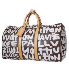 Louis Vuitton Monogram Graffiti Keepall 50 Travel Bag Rare