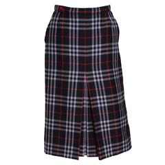 1980s Burberry check skirt 4