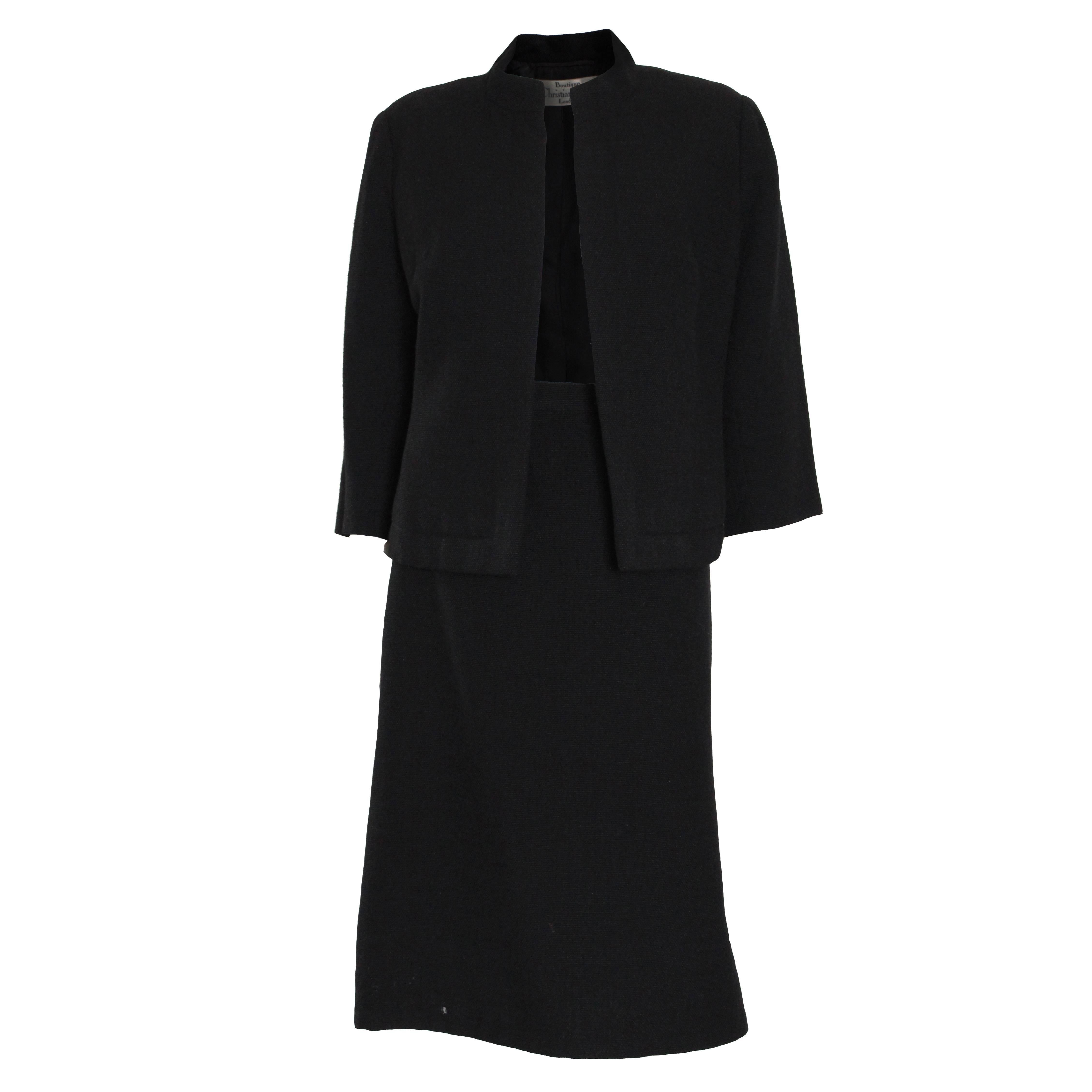 Christian Dior Black Skirt Suit