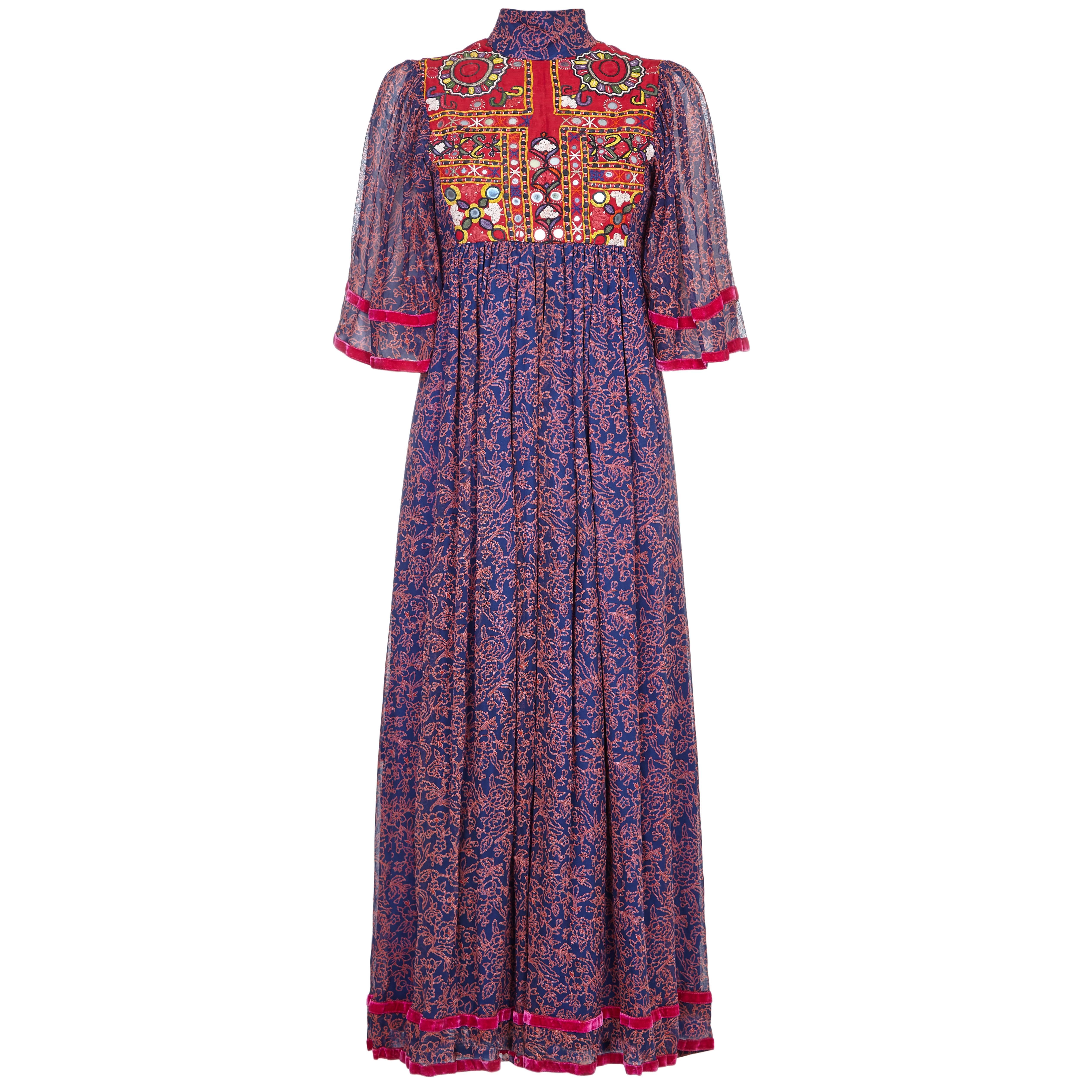 Late 1960s Couture Thea Porter 'Faye' Dress 