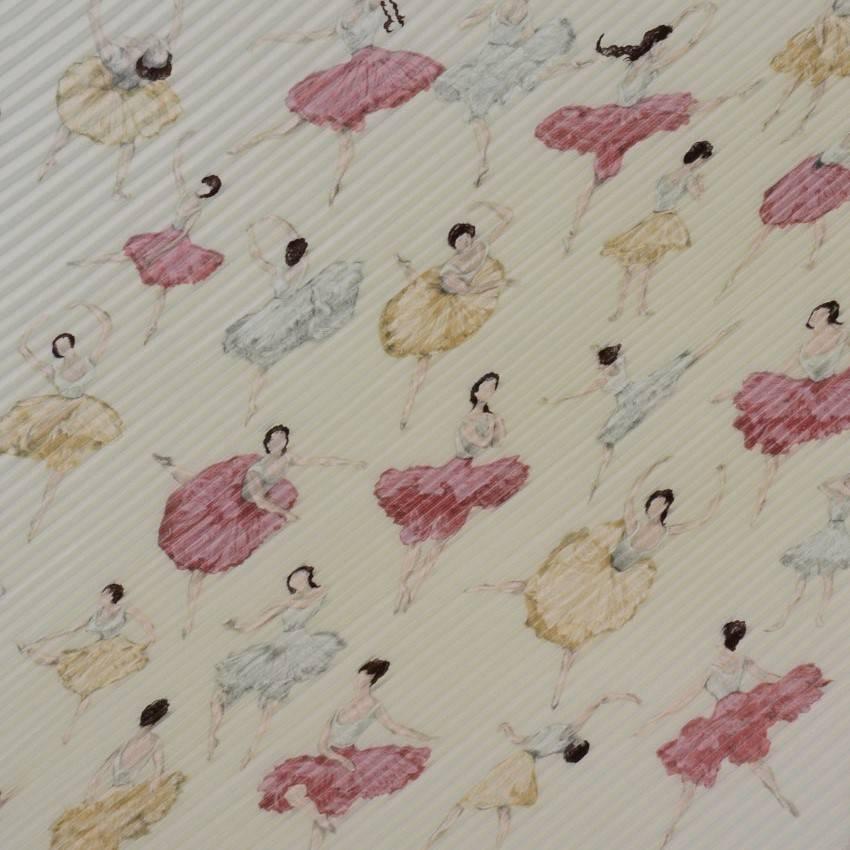 Hermes Silk Pastel Dancer Pleated Scarf
Features Ballerina print

Made In: France
Color: Ivory and pink
Materials: 100% Silk
Overall Condition: Excellent pre-owned condition
Includes: Hermes box
Measurements:
Length: 52.5