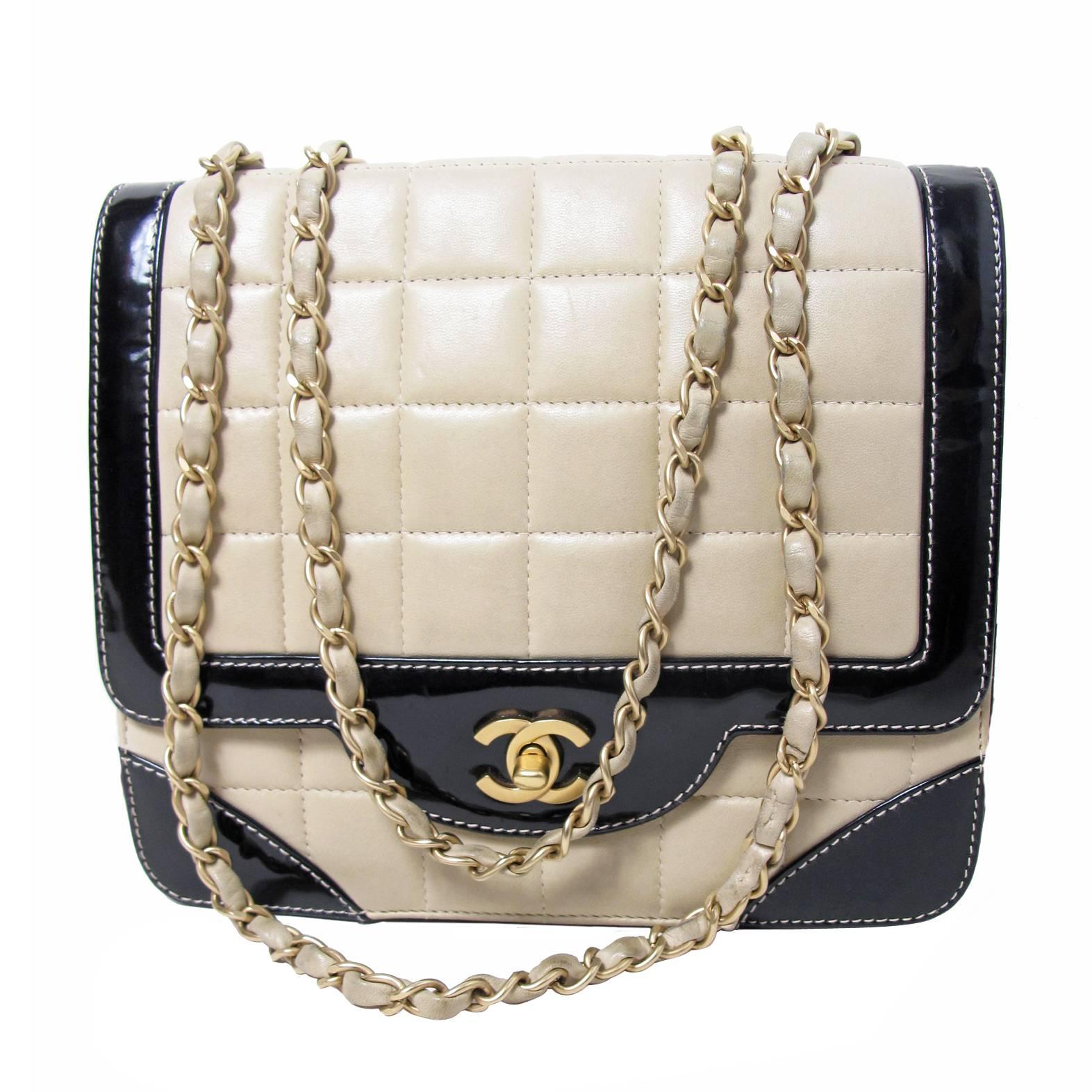 Chanel Quilted Leather and Patent Bag - Sale