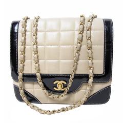 Chanel Quilted Leather and Patent Bag - Sale