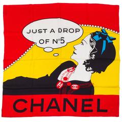 Chanel Coco Pop Art Silk Scarf