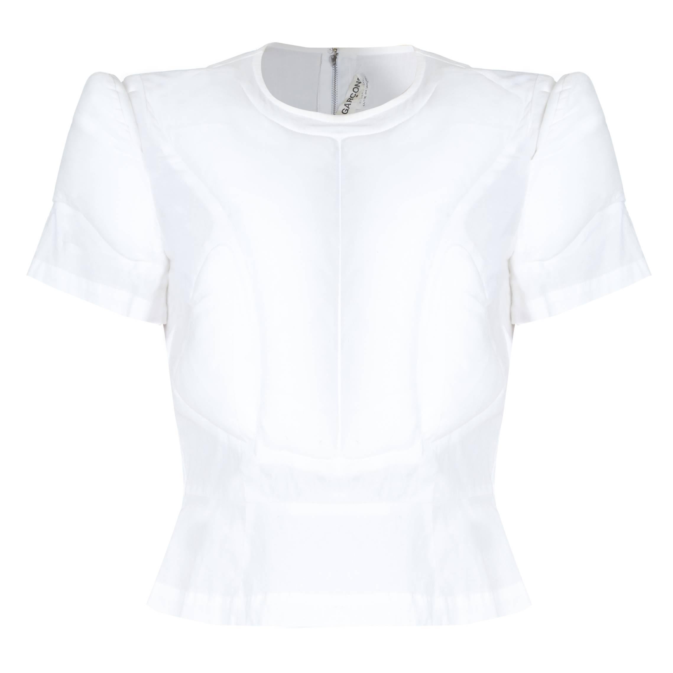 Comme des Garcons White Padded Top For Sale at 1stDibs