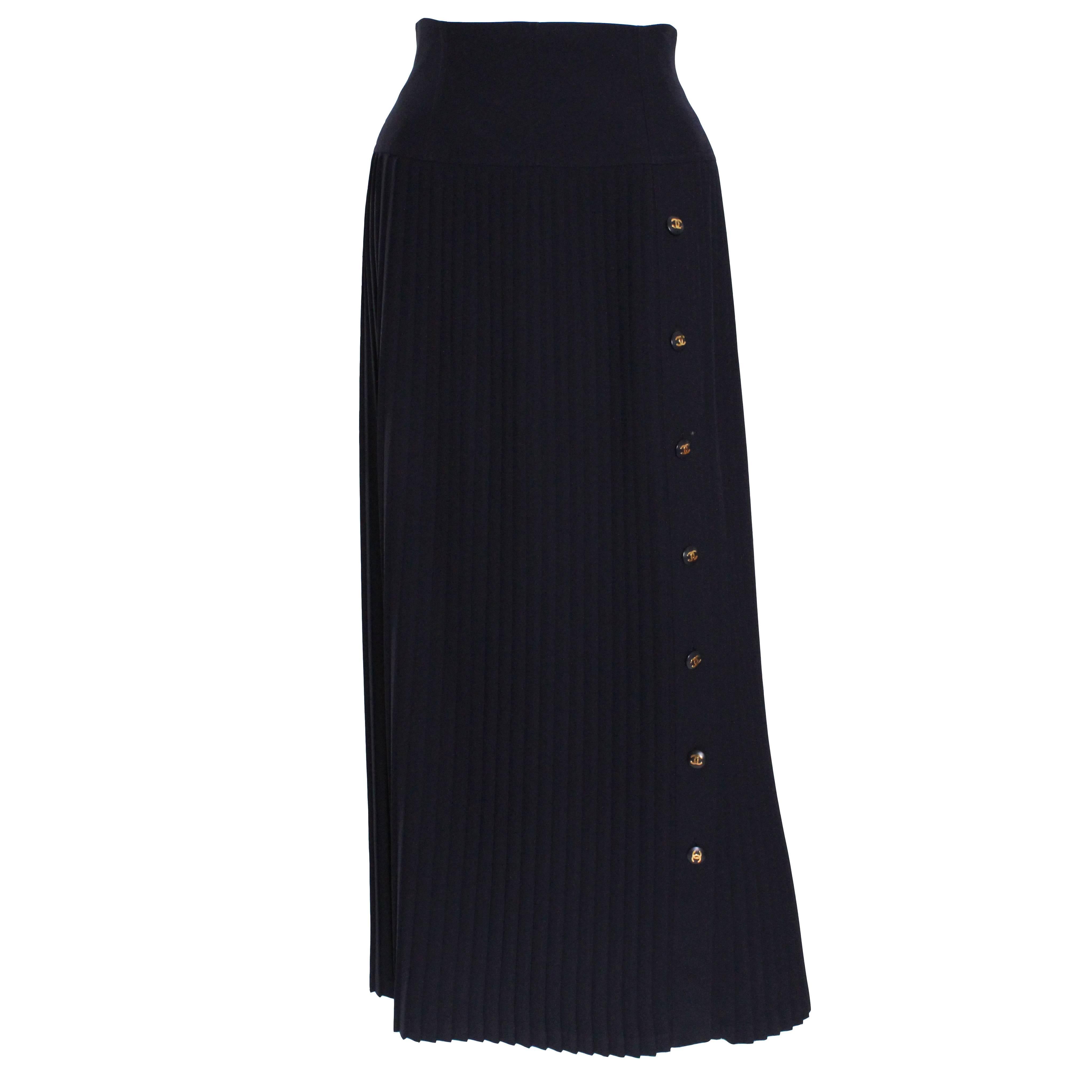 1990s Chanel Pleated Skirt