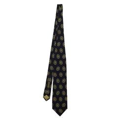 Giorgio Armani Black Silk Floral Print Tie