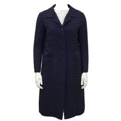 Vintage 1960's Nina Ricci Navy & White Dress and Coat Ensemble