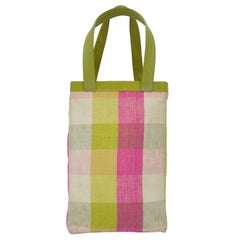 1960's Bonnie Cashin Plaid Shopping Tote Bag