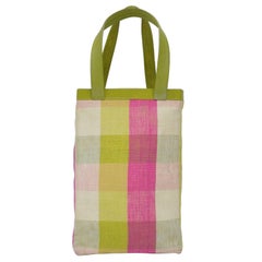 Vintage 1960's Bonnie Cashin Plaid Shopping Tote Bag 