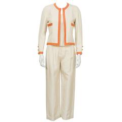 Tailleur a tre pezzi in seta Chanel degli anni '70