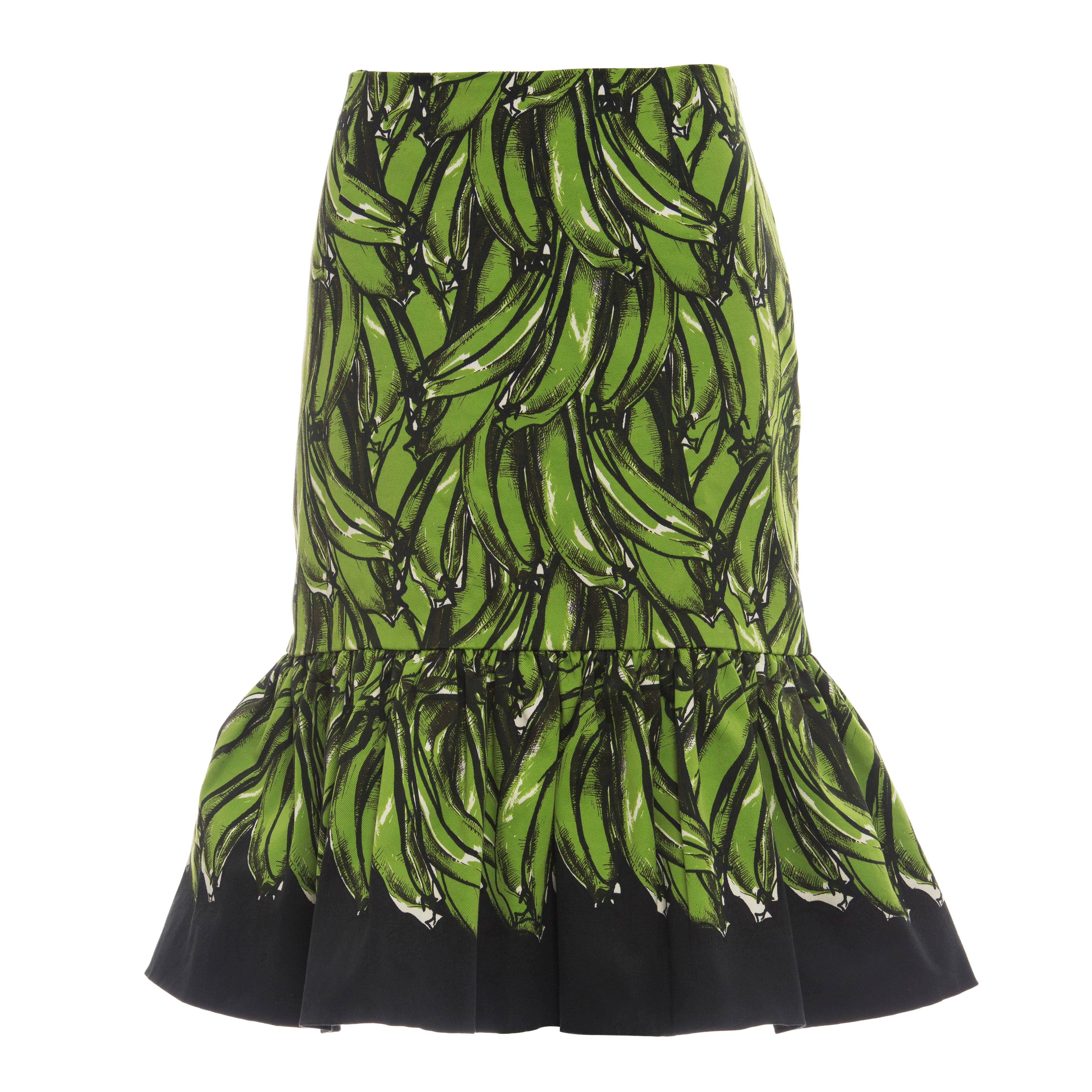 Prada Banana Print Skirt, Spring 2011