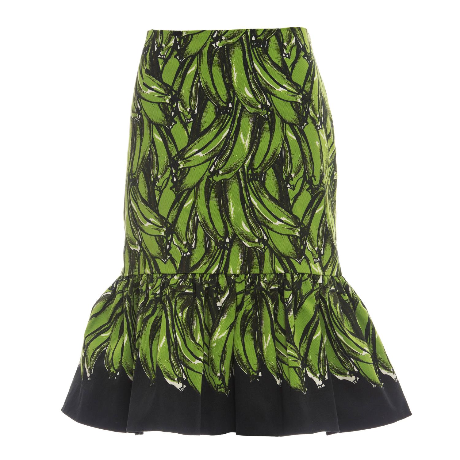 Prada Banana Print Skirt, Spring 2011 at 1stdibs