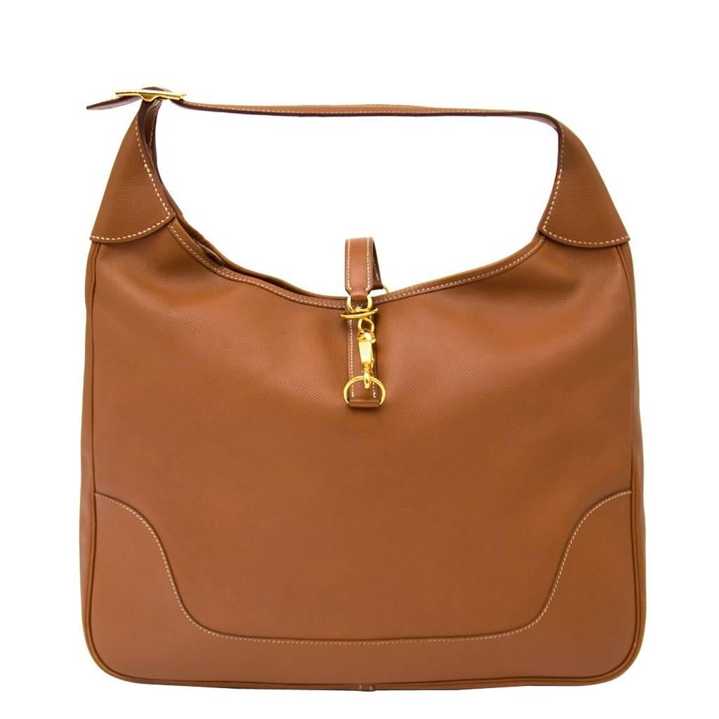 Hermes Cognac Trim Shoulder Bag