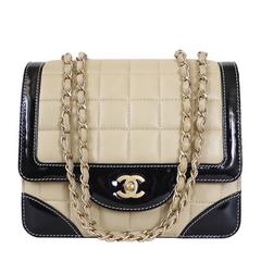 Chanel Bicolor Calfskin Classic Flap Shoulder Bag