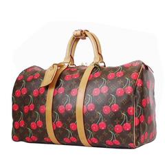 Cherry Limited edition Louis Vuitton keepall 45 Travel bag by Takashi  Murakami For Sale at 1stDibs