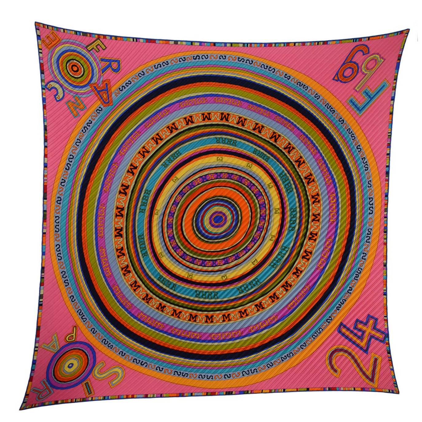 Hermès - Tohu Bohu - Echarpe en soie plissée de 90 cm:: multicolore