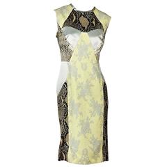 Multicolor Erdem Silk & Lace Sheath Dress