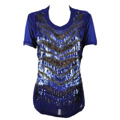 Roberto Sapphire Blue Embellished Top 12