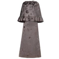 Pierre Cardin grey dress & cape, circa 1969