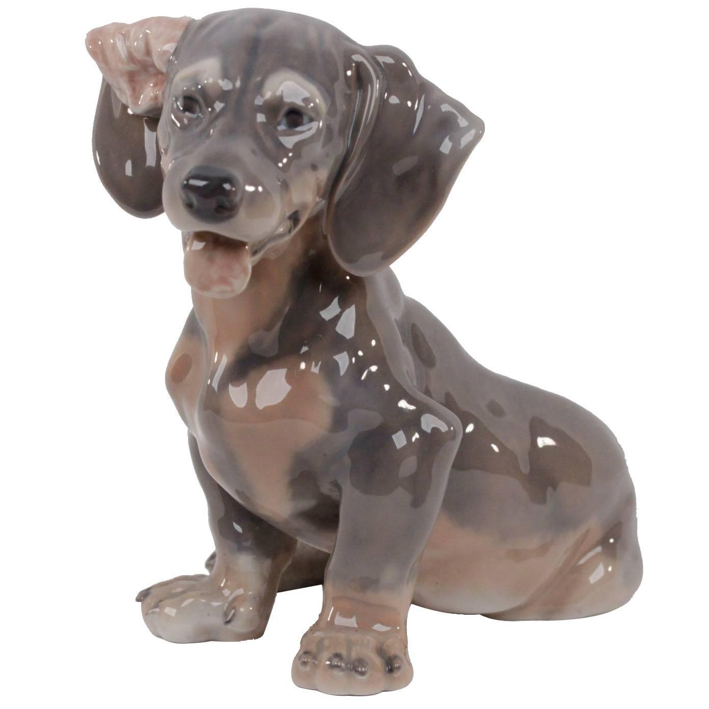 ROYAL COPENHAGEN Dachshund DOG Porcelain FIGURINE 856 at 1stdibs