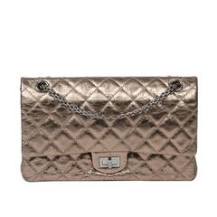 Reissue Classic Double Flap 26 Silver/Bronze Distressed Leather